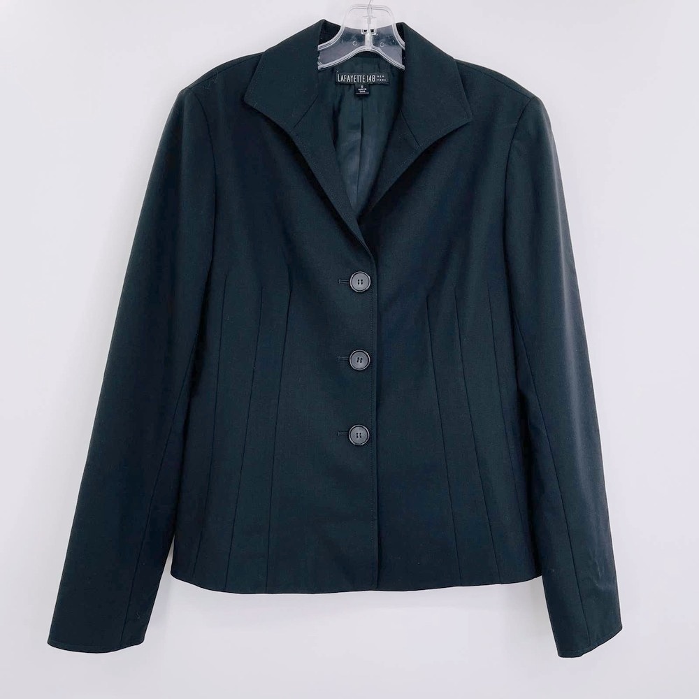 Lafayette 148 Wool Three Button Blazer - image 2